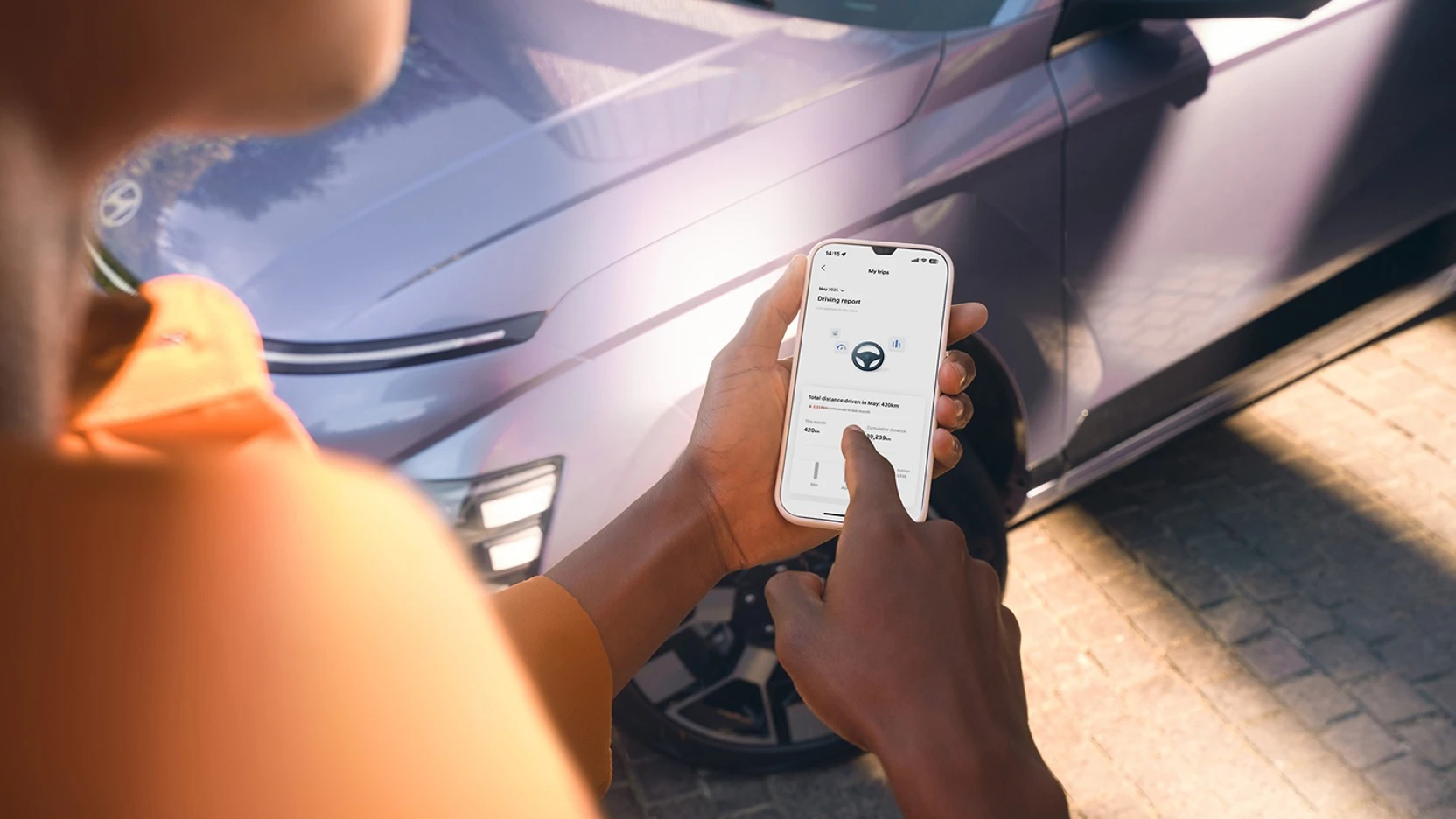 Hyundai KONA Electric Checking The App